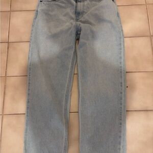 Hollister Men's Sky Blue Relaxed Jeans